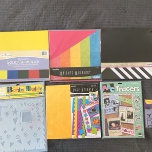 Scrapbooking Paper, Templates, Borders, 3 packs of Paper and Page Accents NWOT